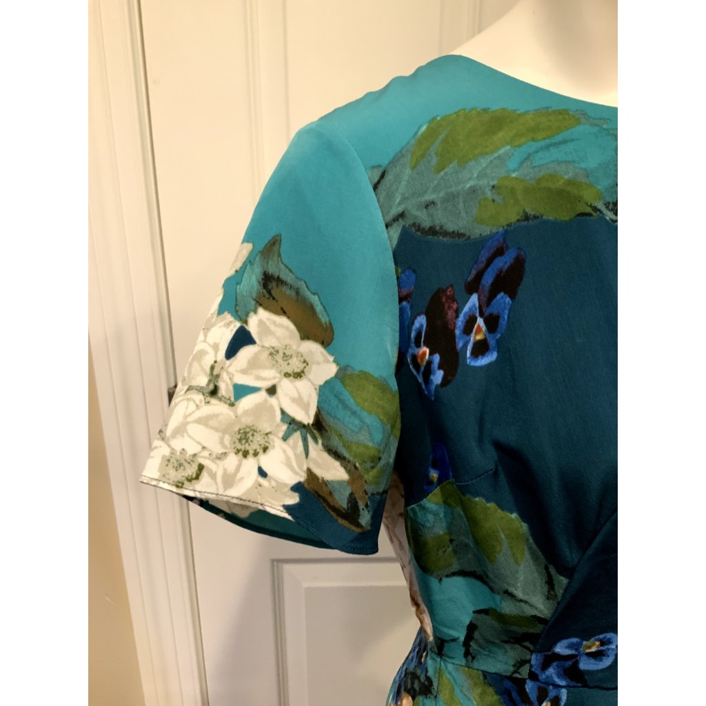 Corey Lynn Calter Blue Floral Fit & Flare Dress, Size 8, Nwt!! — image 2 of 8